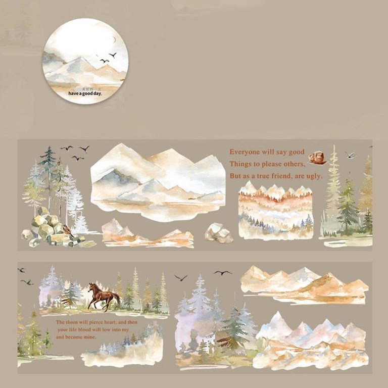 Stickers att klippa ut - Fjäll & skog