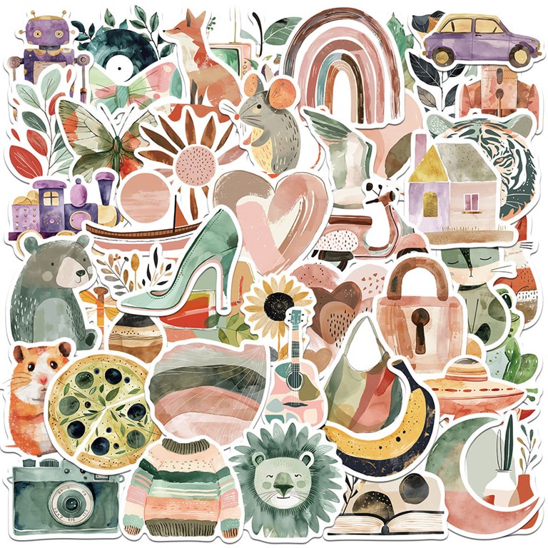 Stickers - Mixade motiv - 50st