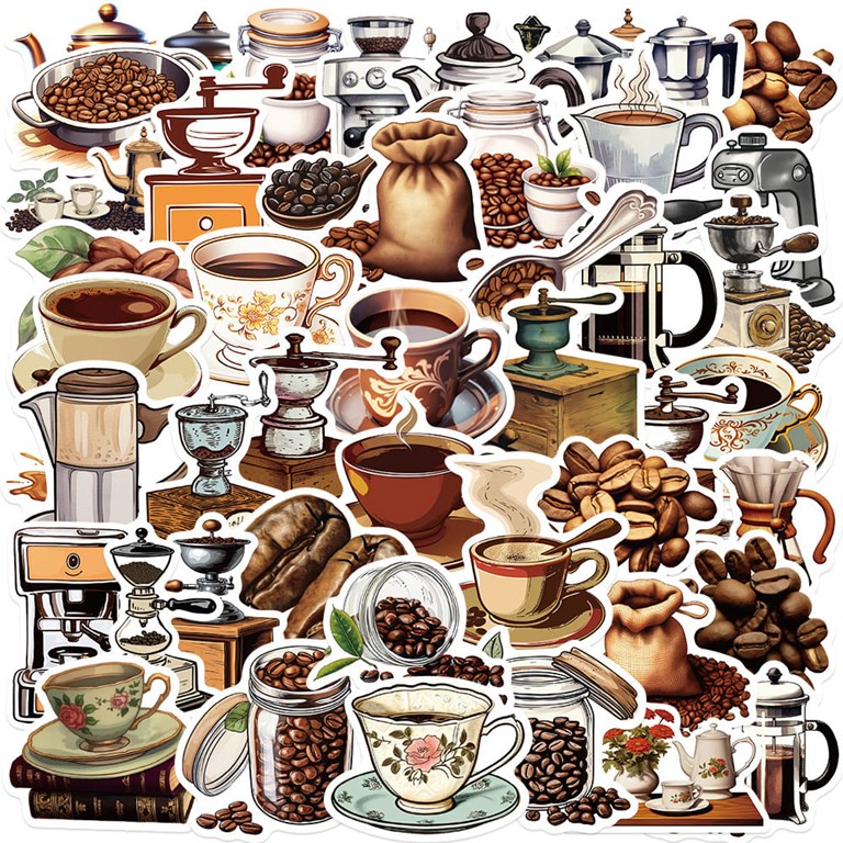 Stickers - Kaffe - 50st