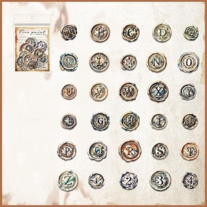Stickers - Papper - Sigill i metallfärger - 30st