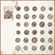 Stickers - Papper - Sigill i metallfärger - 30st
