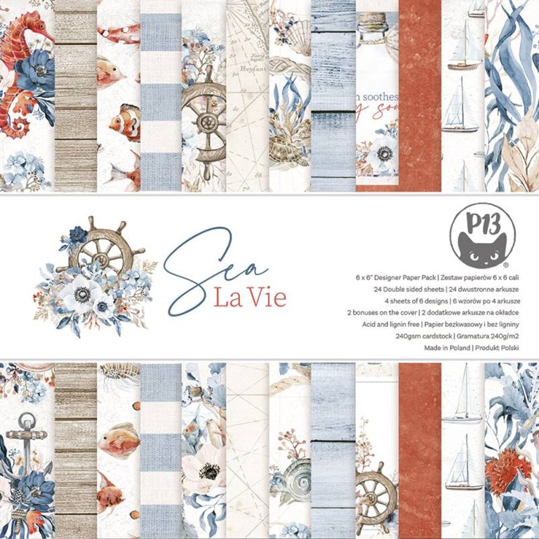 Scrapbookingpapper - 15x15 cm - Sea La Vie