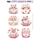 Push Out Scenery - Kitten in cup - Round