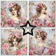 Scrapbookingpapper - 15x15cm - Vintage Ladies Rose