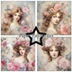Scrapbookingpapper - 15x15cm - Vintage Ladies Rose