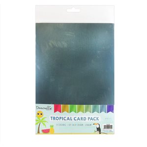 A4 Tropical Card Pack - 250gsm - 8st