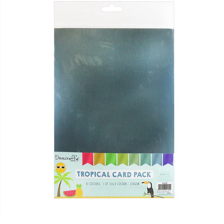 A4 Tropical Card Pack - 250gsm - 8st