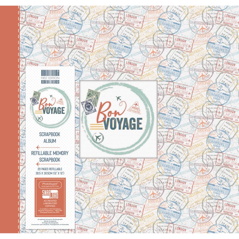 Scrapbookingalbum - Bon Voyage - 30x30cm