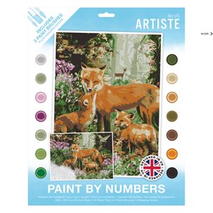 Paint by numbers - Pyssel för vuxna - Rävar