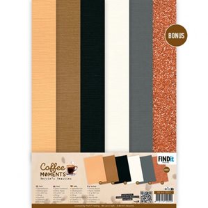 Cardstock - Mixade färger - A4 - Coffee Moments