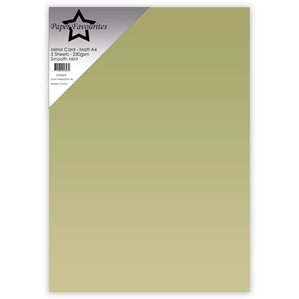 A4 Metallic Mirror Card - Smooth Mint - Satin - 5st