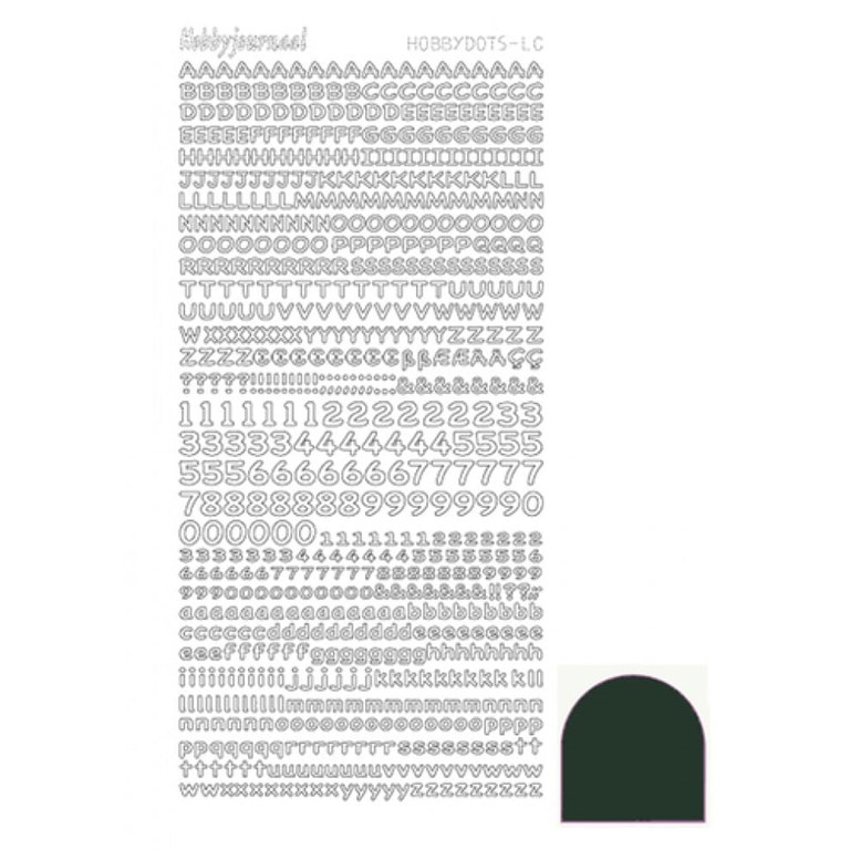Stickers - Bokstäver och Siffror - Mörkgrön