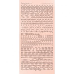 Stickers - Bokstäver och Siffror - Ljusrosa