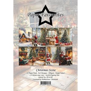 Scrapbookingpapper - A5 - Christmas Scene