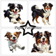 Scrapbookingpapper - 15x15cm - Farmdogs