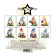 Scrapbookingpapper - 15x15cm - Easter Gnomes