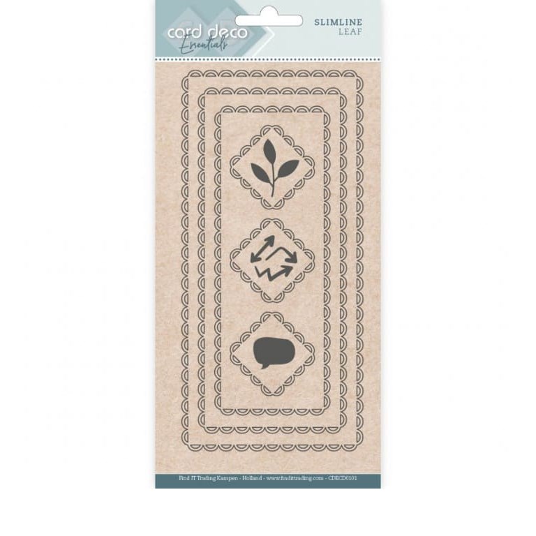 Card Deco Essentials Slimline Dies - Slimline Leaf