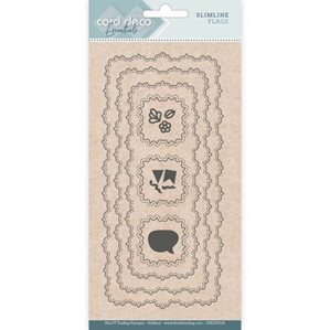 Card Deco Essentials Slimline Dies - Slimline Flags