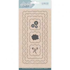 Card Deco Essentials Slimline Dies - Slimline Buttons
