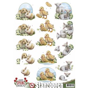 Push Out 3D - Spring animals