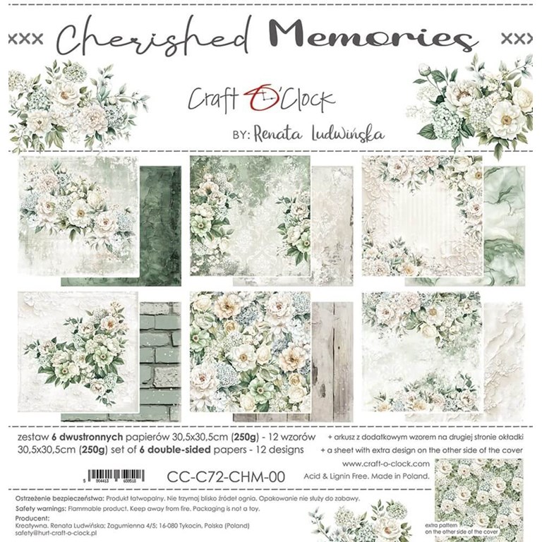 Scrapbookingpapper - 30x30cm - Cherished Moments
