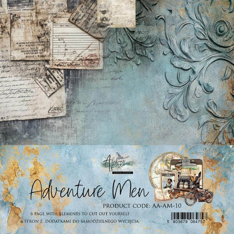 Paper pack - 15x15 cm - Adventure Men