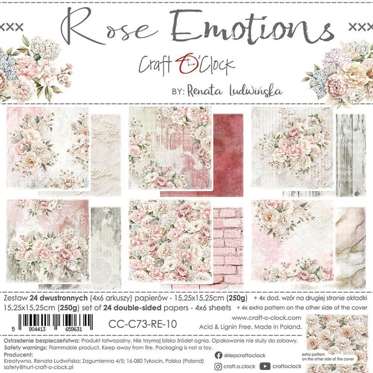 Paper pack - 15x15 cm - Rose Emotions