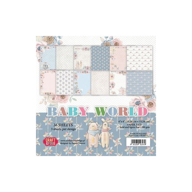 Paper pack - Craft & You - Baby World - 15x15cm