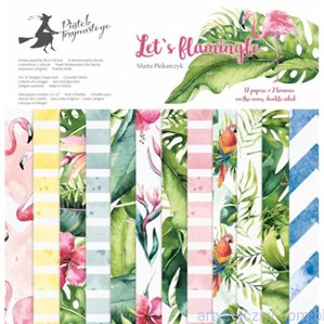 Scrapbookingpapper - 30x30 cm - Let´s Flamingle