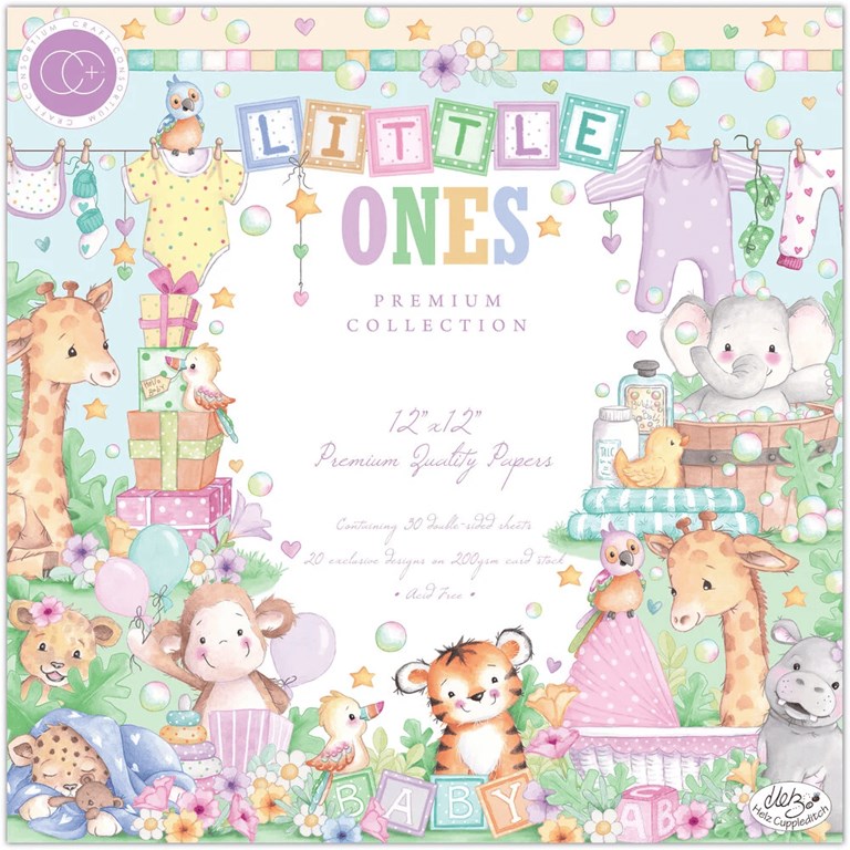 Pappersblock - 30x30cm - Little Ones - 30st