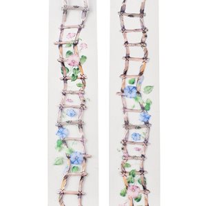 Stickerstejp - Clear - Stege med blommor