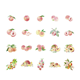 Stickers - Clear - Persikor - 40st