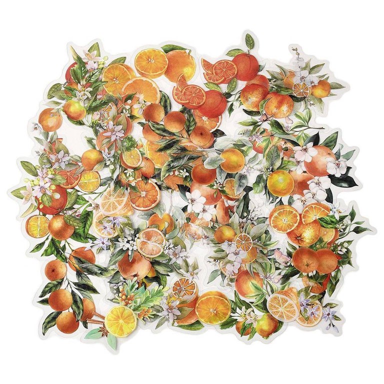 Stickers - Clear - Apelsiner - 40st