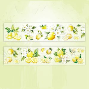 Stickers på rulle - Clear - Citroner