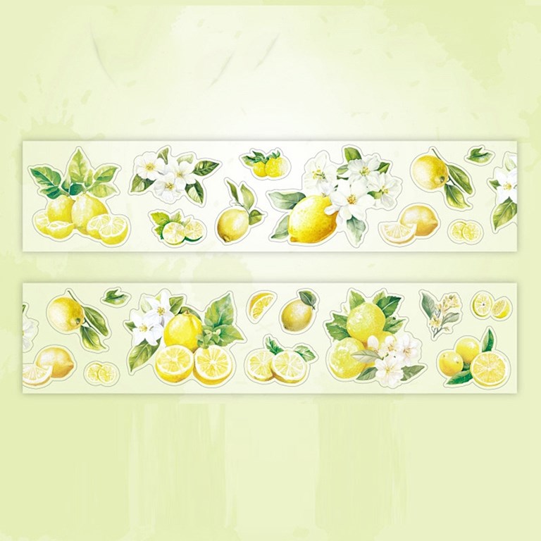 Stickers på rulle - Clear - Citroner