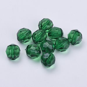 Akrylpärlor - Facett - 6mm - Mörkgröna - 400st