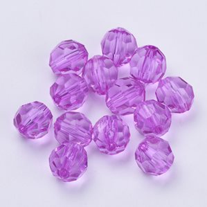 Akrylpärlor - Facett - 6mm - Lila - 400st