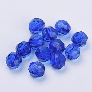 Akrylpärlor - Facett - 6mm - Blå - 400st