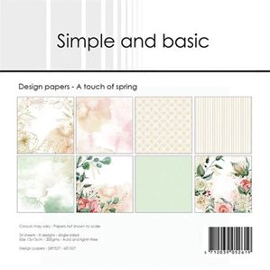 Scrapbookingpapper - 15x15cm - A touch of spring