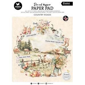 Pappersblock med die-cuts A4 - Country Roads
