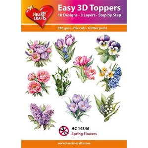 Easy 3D - Toppers - Glitter - Spring Flowers