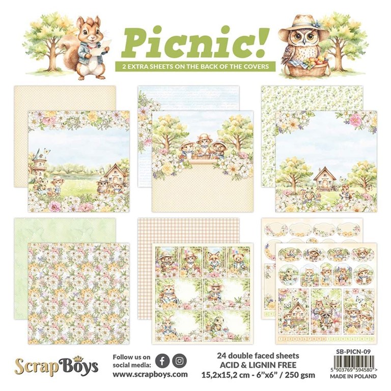 Paper pack - 15x15cm - Picnic