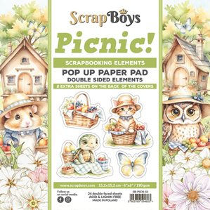 Paper pack - 15x15cm - POP UP Elements - Picnic
