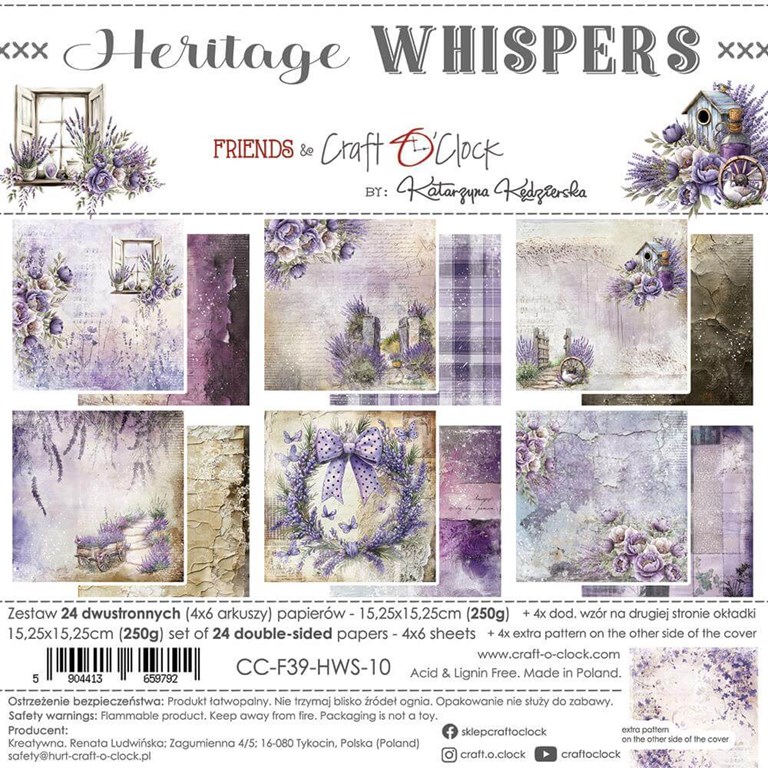 Paper pack - 15x15 cm - Heritage Whispers