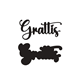 PY Hobby Dies - Grattis - Med bakgrund - 3.4 x 7,1cm