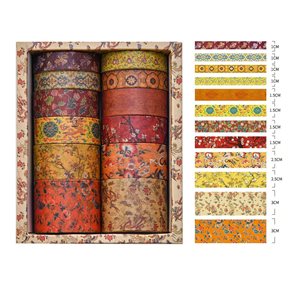Washitejp - Paket med 12st rullar - Orientalisk