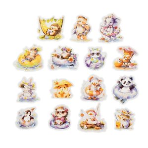 Stickers - Clear - Djur med badring