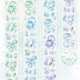 Stickers på rulle - Clear - Blå, Grön & Lila - Färgbubblor