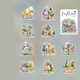 Stickers - Clear - Färgglada träd
