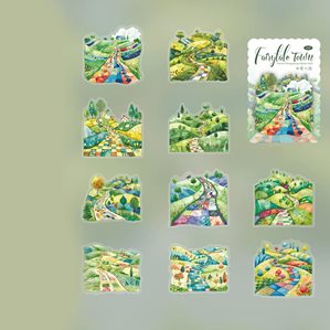 Stickers - Clear - Böljande grönska
